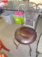BLACK WROUGHT IRON CHAIR