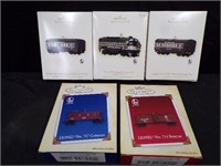 HALLMARK ORNAMENTS TRAINS