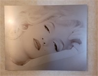 Marilyn Monroe print on metal. 20"×16".