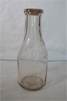 Vntg Morningstar Dairy Glass Milk Bottle