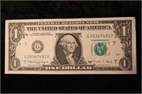 1988 A US $1 Bank Note