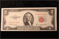 Series 1953 C US $2 Red Seal Bank Note