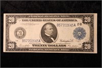1914 Large Size US $20 Bank Note