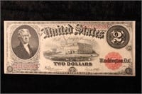 1917 US $2 Large Size Bank Note
