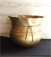 Large Brass Sack Planter