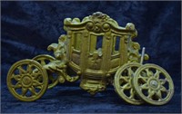 Antique / Vintage Cast Iron Radiator Gold Carriage