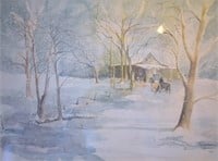 H Jenkins Signed & Numbered Winter Scene Print