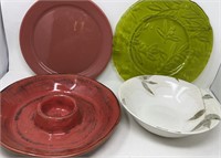 Tuscan Insp Serving Bowls Platters Ceramic Glass