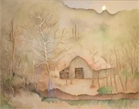 Original Mary Wilbourn Watercolor Landscape