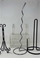 Wrought Iron Paper Towel Holder Basket, etc