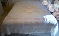 Antique Summer Chenille Bedspread - Some Tears