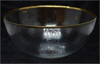 Gold-rim Crystal Serving Bowl