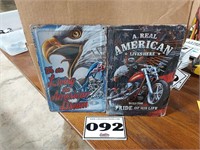 2 NEW Motorcycle Signs 12 x 8