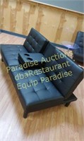 Black Lounger Couch -- with cup section
