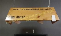 dart board lights wood
