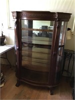 Display cabinet bowed glass 69"
