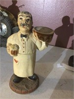 Ceramic statue of waiter