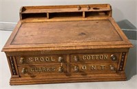 Excellent Clark’s Oak Four Drawer Spool Cabinet
