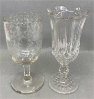 Flint Glass Celery, Cut Glass and Etched Cut