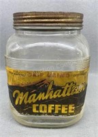 Manhattan Coffee Glass Jar 8.25”