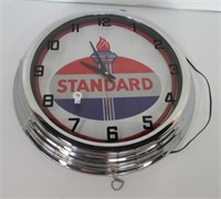 Advertising Standard Electric Clock. Measures