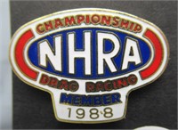 NHRA 1988 Championship Drag Racing Member Pin.