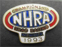 NHRA 1993 Championship Drag Racing Member Pin.