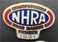 NHRA 1991 Championship Drag Racing Member Pin.