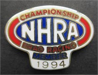 NHRA 1994 Championship Drag Racing Member Pin.