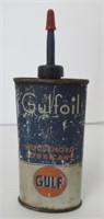 Gulf Oil Tin Can. Measures 6.75" T.