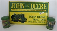 John Deere Items Including Advertising Sign