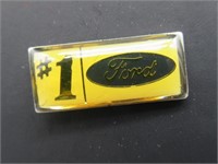#1 Ford Yellow and Gold Pin.