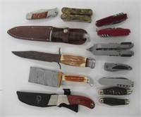 Collection of Hunting & Folding Knives. Includes