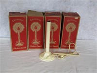 (4) 1950s Christmas Elec. Candles w/ Boxes
