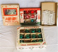 Vtg Christmas Ornament Lot with Boxes