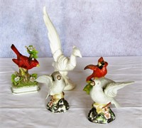 (5) Ceramic Bird Figures (1 Repaired)