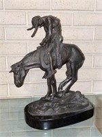Solid Bronze Native American Statue