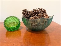 Decorative Green Glass Bowls
