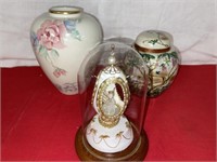 Decorated Eggshell, Lenox Vase & Toyo Ginger Jar w