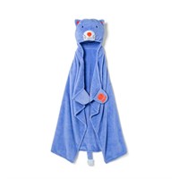 Cat Hooded Blanket Blue - Pillowfort™