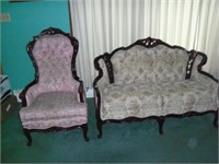 Victorian Style Sofa & Chair