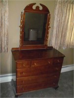 Hickory Furniture Co. 3 Over 3 Dresser W/Mirror