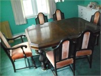 1920’s Culler Walnut Table W/6 Chairs