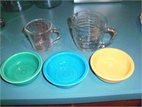 (3) Fiesta Bowles & (2) Measuring Cups