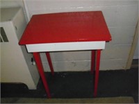 Red & White Painted Stand