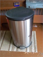 Flip Up Lid Stainless Steel Garbage Can