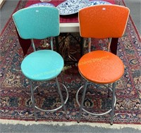 (2) Circa 1958 bar chairs, Chaises de bar 12 x 35