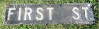 First Street Sign. Measures: 6" T x 24" W.