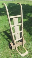 Antique Wood Grain Cart with Steel Wheels. Note: