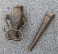 Antique Brass Fire Nozzle Marked Elkhart SS